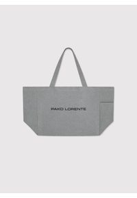 Pako Lorente - PAKO LORENTE - Szara duża torba materiałowa unisex. Kolor: szary. Materiał: materiał
