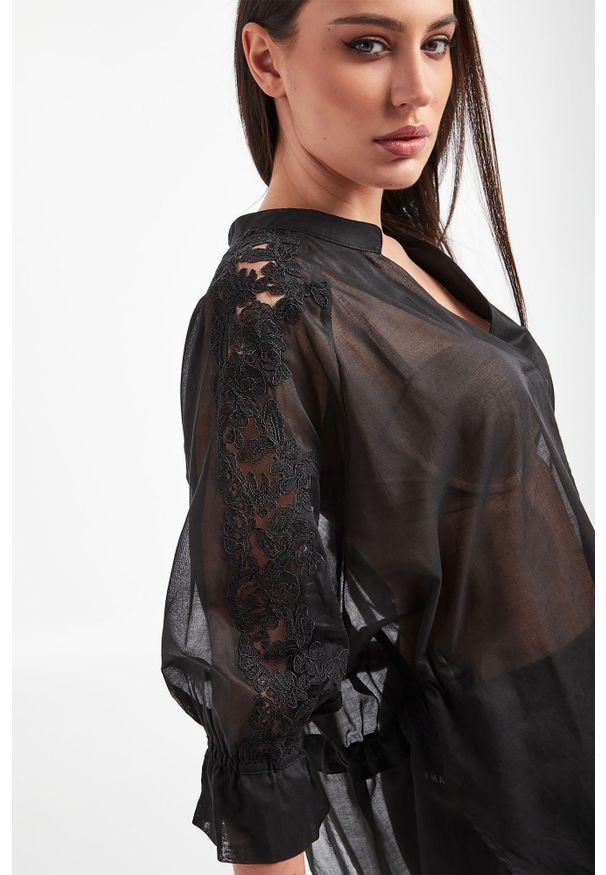 Ermanno Firenze - KOSZULA ERMANNO FIRENZE. Materiał: tkanina, koronka, bawełna. Wzór: koronka