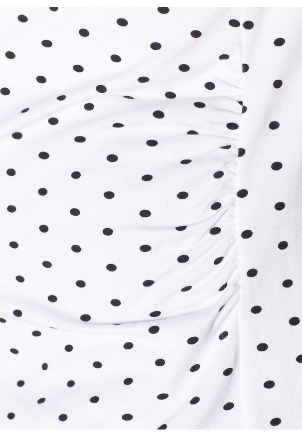 bonprix - T-shirt ciążowy (2 szt.), bawełna organiczna ze wzorem w kropki. Kolekcja: moda ciążowa. Kolor: biały. Materiał: bawełna. Długość rękawa: krótki rękaw. Długość: krótkie. Wzór: kropki