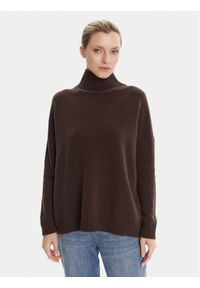 Weekend Max Mara Golf Borgia 2525366112 Brązowy Relaxed Fit. Typ kołnierza: golf. Kolor: brązowy. Materiał: wełna #1