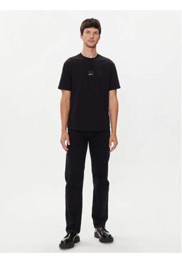 Karl Lagerfeld Jeans T-Shirt 245D1705 Czarny Regular Fit. Kolor: czarny. Materiał: bawełna