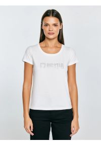 Big-Star - Koszulka damska z logo BIG STAR z cyrkonii biała Avra 100. Kolor: biały #4