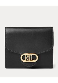 Lauren Ralph Lauren - LAUREN BY RALPH LAUREN - Czarny portfel z monogramem. Kolor: czarny