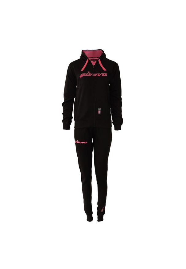 Givova damski dres 105 z cekinami, kaptur, polar (felpa), XL. Kolor: czarny, wielokolorowy. Materiał: polar, dresówka