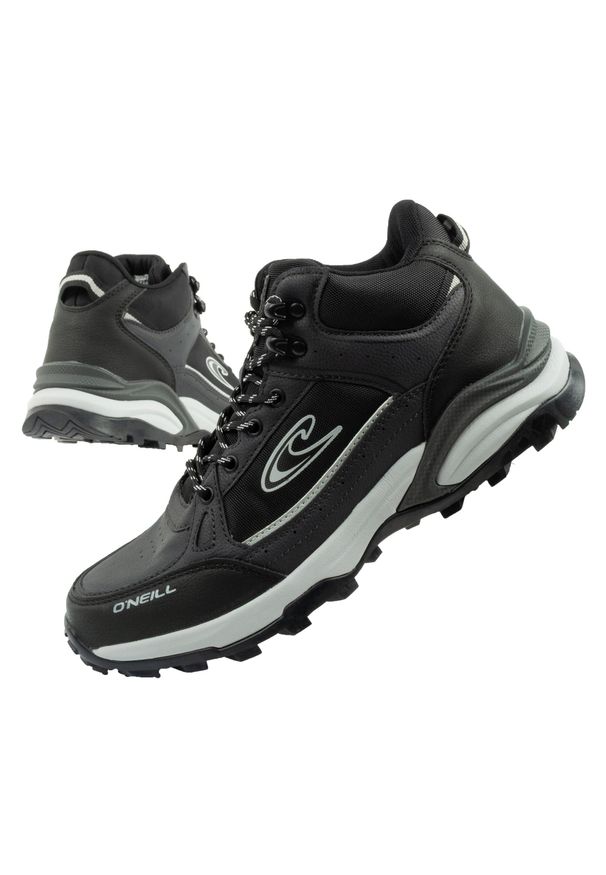 O'Neill - Buty sportowe trekkingowe męskie O'neill Granby. Kolor: czarny. Materiał: skóra ekologiczna, materiał. Szerokość cholewki: normalna. Sport: turystyka piesza