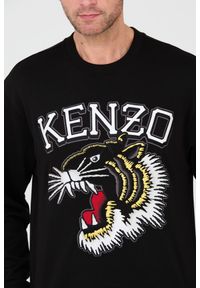 Kenzo - KENZO Czarna męska bluza TIGER VARSITY JUNGLE, Rozmiar S. Typ kołnierza: bez kaptura. Kolor: czarny #4