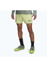 Spodenki piłkarskie męskie Under Armour Challenger Pro Woven. Kolor: żółty. Sport: piłka nożna