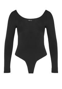 Karl Lagerfeld - KARL LAGERFELD Body A4W47021 Czarny Slim Fit. Typ kołnierza: dekolt w karo. Kolor: czarny. Materiał: wiskoza #6