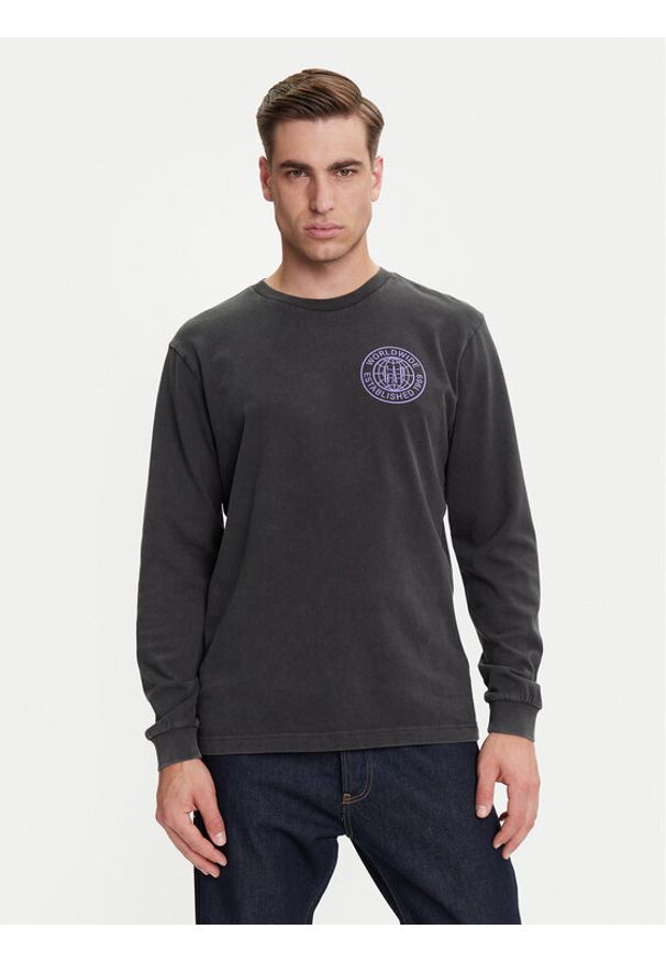 GAP - Gap Longsleeve 765034-03 Czarny Regular Fit. Kolor: czarny. Materiał: bawełna. Długość rękawa: długi rękaw