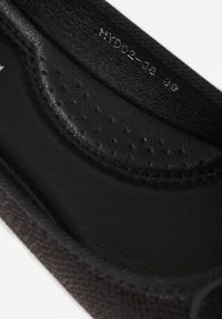 Born2be - Czarne Balerinki Vices z Kokardką i Tłoczeniem Imitującym Skórę Węża Mirtewi. Kolor: czarny. Materiał: skóra. Styl: elegancki #6