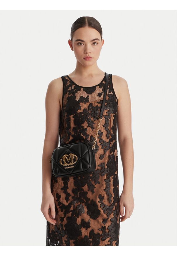 Love Moschino - LOVE MOSCHINO Torebka JC4038PP1OLC0000 Czarny. Kolor: czarny. Materiał: skórzane