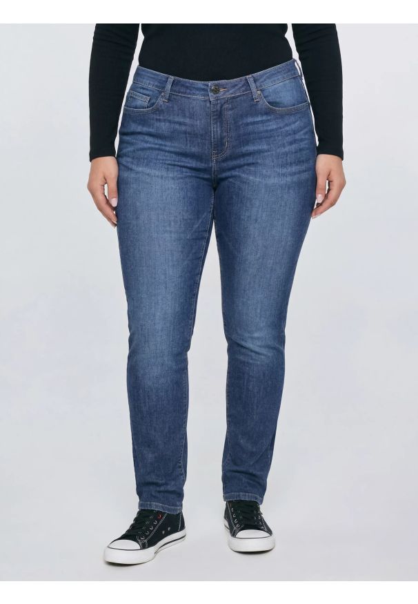 Big-Star - Jeansy damskie slim niebieskie Kitty 447. Stan: obniżony. Kolor: niebieski. Styl: klasyczny