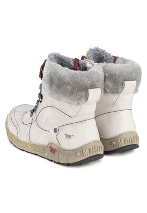 Mustang Trzewiki 1290-607 Biały. Kolor: biały. Materiał: materiał