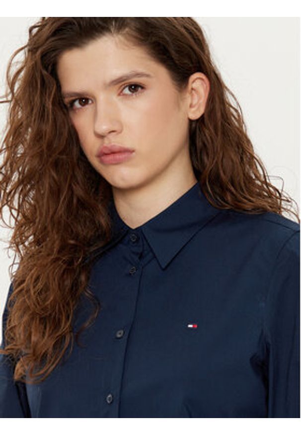 TOMMY HILFIGER - Tommy Hilfiger Koszula WW0WW43577 Granatowy Regular Fit. Kolor: niebieski. Materiał: bawełna