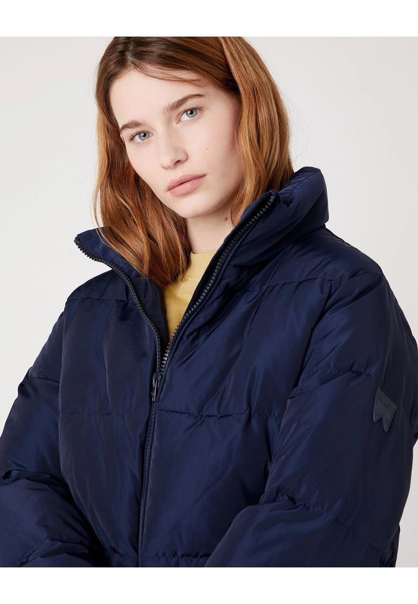 Wrangler - WRANGLER SHORT PUFFER DAMSKA KURTKA ZIMOWA NAVY W4Q3YJ114 112129194. Sezon: zima