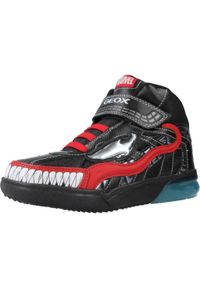 Geox - Buty GEOX J GRAYJAY BOY D Czarny. Kolor: czarny. Materiał: syntetyk, tkanina. Sport: turystyka piesza