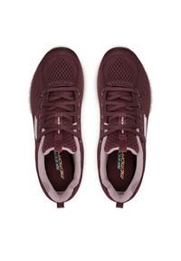 skechers - Skechers Sneakersy Get Connected 12615/WINE Bordowy. Kolor: czerwony. Materiał: materiał #7