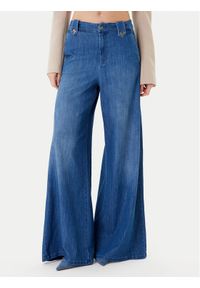 Marella Jeansy 2523186154 Granatowy Wide Leg. Kolor: niebieski