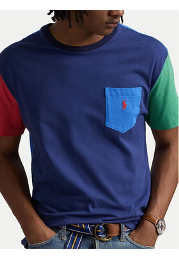 Polo Ralph Lauren T-Shirt 710852665008 Granatowy Classic Fit. Typ kołnierza: polo. Kolor: niebieski. Materiał: bawełna