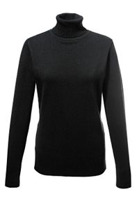 Sweter basic z golfem bonprix czarny. Typ kołnierza: golf. Kolor: czarny #1
