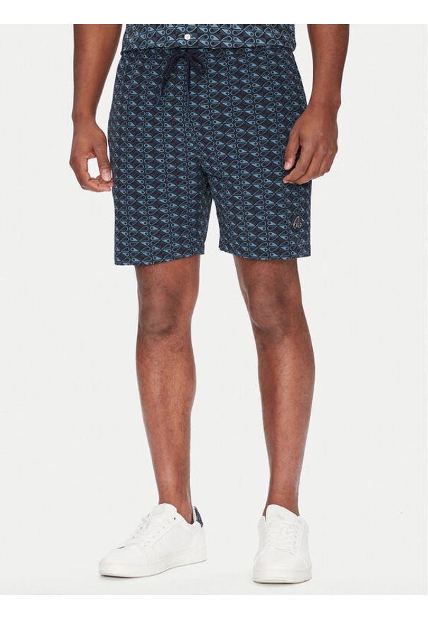 Moose Knuckles Szorty kąpielowe Hide And Swim M15MR756H Granatowy Regular Fit. Kolor: niebieski. Materiał: syntetyk