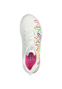 skechers - Buty sneakersy sportowe damskie Skechers Uno Lite białe wygodne. Kolor: wielokolorowy