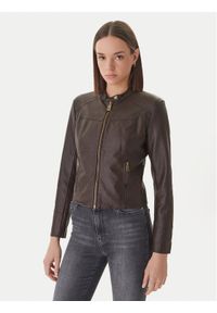 Guess Kurtka z imitacji skóry W6GL09 W1834 Brązowy Regular Fit. Kolor: brązowy. Materiał: skóra #1
