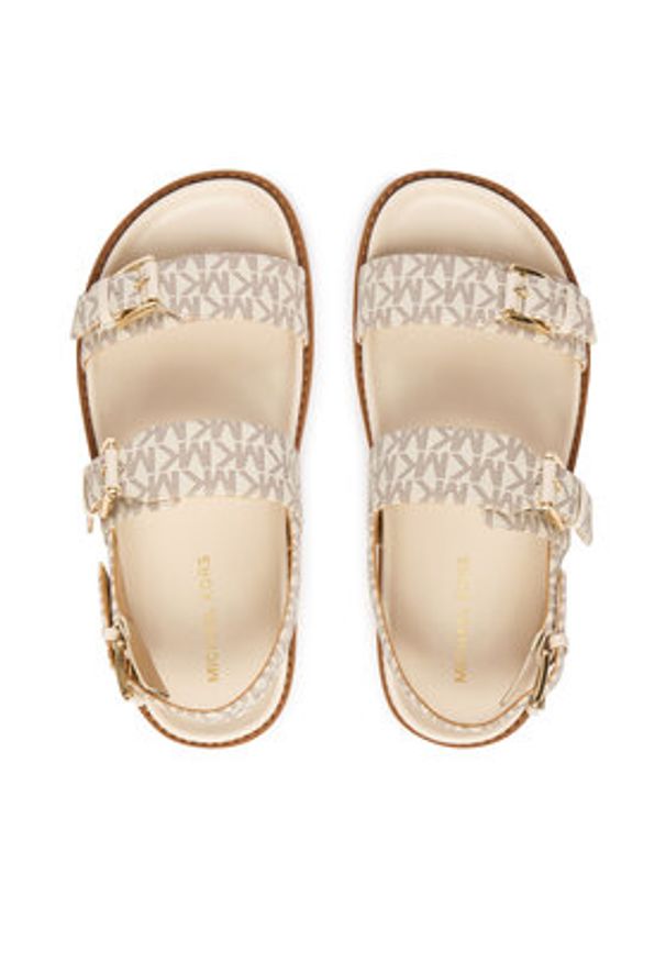 MICHAEL Michael Kors Sandały Nia Flat 40S6NIFS2B Écru. Kolor: kremowy. Materiał: skóra