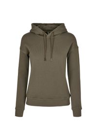 Bluza damska z kapturem Urban Classics organic (grandes tailles). Typ kołnierza: kaptur. Kolor: zielony. Materiał: bawełna #1