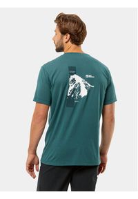 Jack Wolfskin T-Shirt Vonnan 1809941 Zielony Regular Fit. Kolor: zielony. Materiał: syntetyk #3