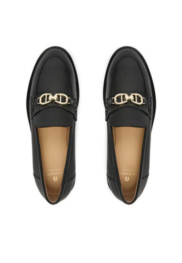 Aigner Loafersy 1252140 Czarny. Kolor: czarny. Materiał: skóra
