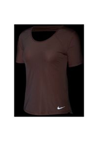 Koszulka Nike Miler SS W AJ8141. Materiał: materiał, skóra, tkanina, syntetyk. Długość rękawa: krótki rękaw. Długość: krótkie #3