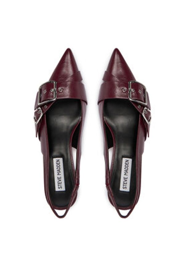 Steve Madden Czółenka Lezley SM11003440 Bordowy. Kolor: czerwony. Materiał: skóra