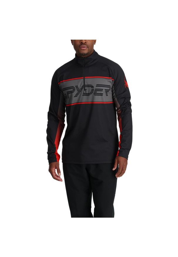 Bluza męska Spyder Paramount 1/2 Zip. Kolor: czarny. Sezon: zima. Styl: sportowy