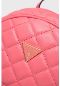 Guess plecak damski kolor różowy mały gładki. Kolor: różowy. Wzór: gładki #5
