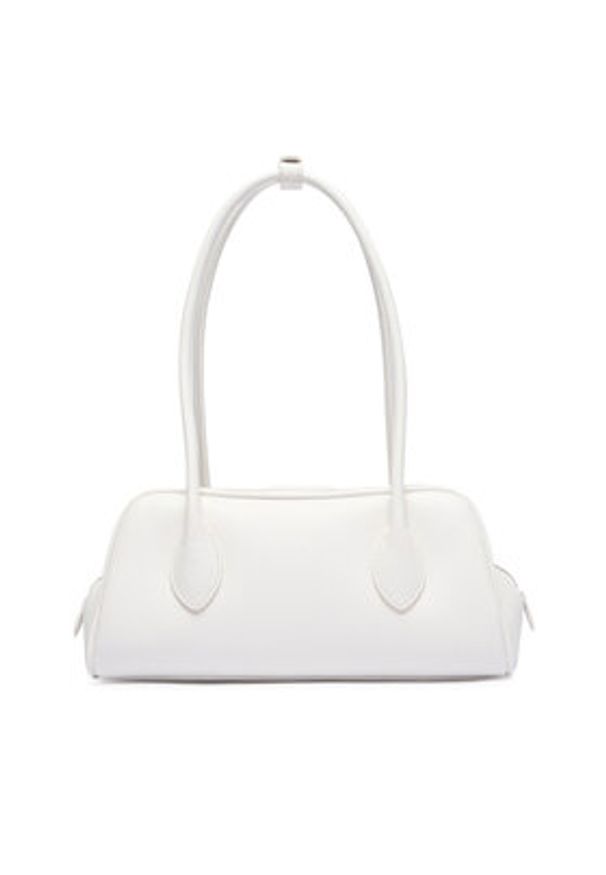 Calvin Klein Torebka Quilted Nylon Medium Shoulder Ba LV04F3743G Biały. Kolor: biały. Materiał: skórzane