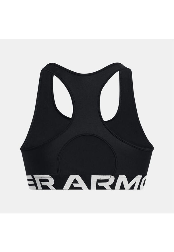 Stanik sportowy damski treningowy Under Armour biustonosz sportowy. Kolor: czarny. Sport: fitness
