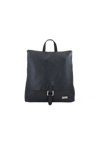 Barberini's - Plecak skórzany BARBERINI'S 976-1 czarny. Kolor: czarny. Materiał: skóra. Wzór: aplikacja. Styl: casual, klasyczny, elegancki