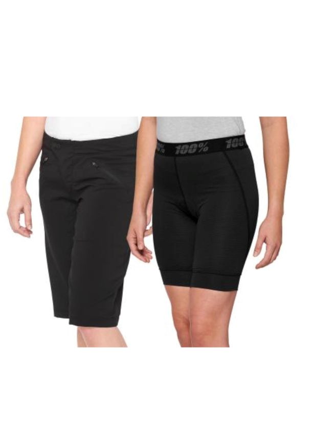 Szorty damskie 100% ridecamp Liner. Kolor: czarny