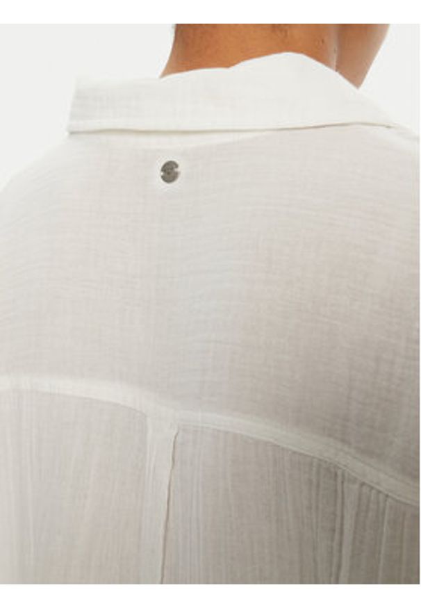 Roxy Koszula Morning Time ERJWT03613 Biały Regular Fit. Kolor: biały. Materiał: bawełna