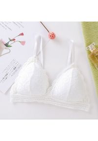 Intica - Koronkowa braletka z regulowanymi ramiączkami Judye. Kolor: biały. Materiał: koronka. Wzór: koronka