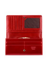 Wittchen - Damski portfel ze skóry lakierowany poziomy. Kolor: czerwony. Materiał: skóra, lakier #5