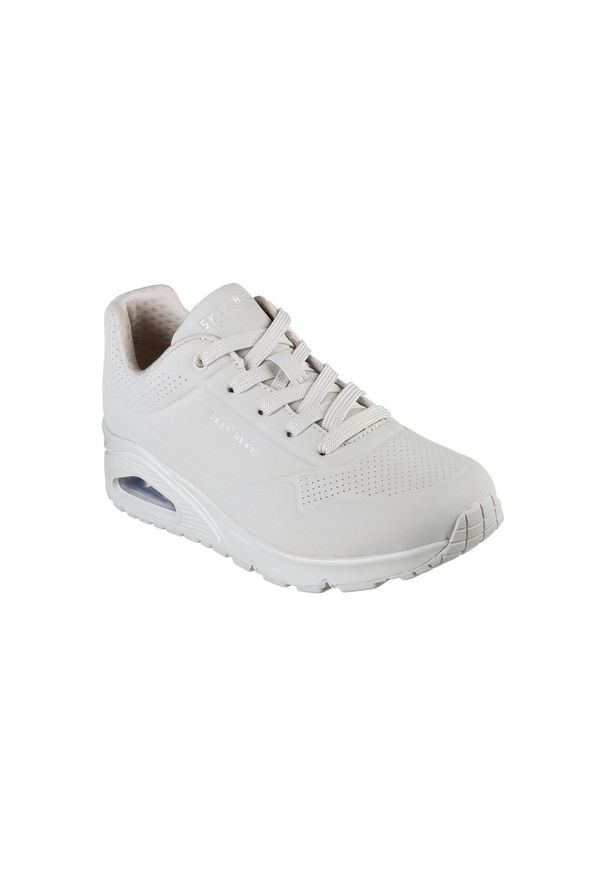 skechers - Buty SKECHERS UNO -STAND ON AIR Beżowy. Kolor: biały. Materiał: materiał, syntetyk
