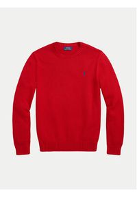 Polo Ralph Lauren Sweter 710810846017 Czerwony Regular Fit. Typ kołnierza: polo. Kolor: czerwony. Materiał: bawełna #3