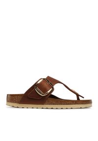 Birkenstock Japonki Gizeh Big Buckle 1018785 Brązowy. Kolor: brązowy. Materiał: skóra