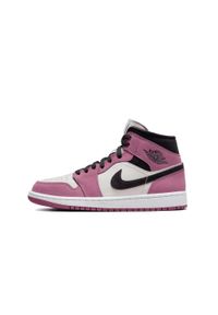 Buty do chodzenia męskie Nike Air Jordan 1 Retro Mid. Kolor: różowy. Materiał: skóra. Szerokość cholewki: normalna. Sport: turystyka piesza