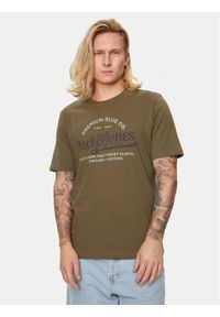 Jack & Jones - Jack&Jones T-Shirt Jprblulouie 12259674 Brązowy Regular Fit. Kolor: brązowy. Materiał: bawełna