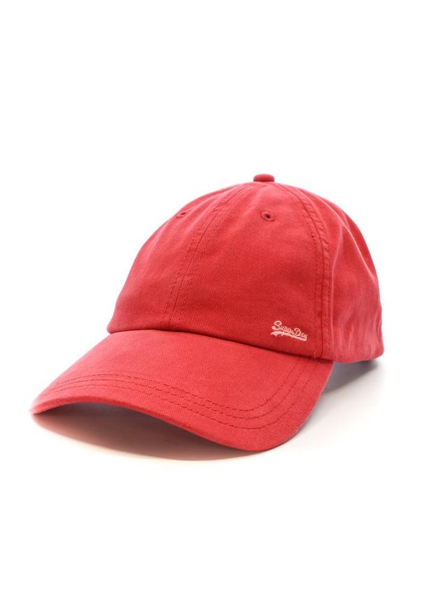 Czapka z daszkiem męska Superdry Vintage Emb czerwona. Kolor: czerwony. Materiał: bawełna. Styl: vintage