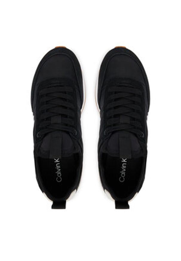 Calvin Klein Jeans Sneakersy Retro Runner Lace Up Sock YW0YW02060 Czarny. Kolor: czarny. Materiał: materiał