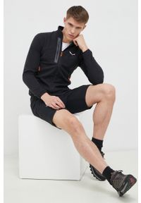 Salewa bluza sportowa męska kolor czarny wzorzysta. Kolor: czarny. Materiał: materiał. Styl: sportowy #5